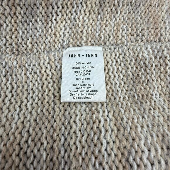 John + Jenn Cardigan Womens Small Beige Chunky Knit Long Sleeve Boho Lagenlook - Picture 7 of 7